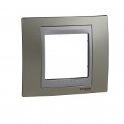 Рамка 1-постова Schneider Electric Unica Top титановий/алюміній MGU66.002.095