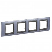 Рамка 4-постова Schneider Electric Unica Top блакитний берил/графіт MGU66.008.298