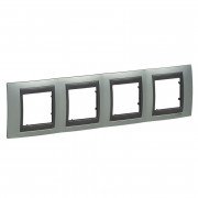 Рамка 4-постовая Schneider Electric Unica Top изумрудный/графит MGU66.008.294