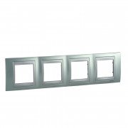 Рамка 4-постова Schneider Electric Unica Top смарагдовий/алюміній MGU66.008.094