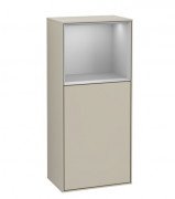 Шафка для ванної Villeroy & Boch Finion 41,8х93,6х27 см петлі зліва з підсвічуванням МДФ пісок матовий лак/світло-сірий матовий лак F520GJHH