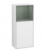 Шафка для ванної Villeroy & Boch Finion 41,8х93,6х27 см петлі зліва з підсвічуванням МДФ глянсовий білий лак/оливковий матовий лак F520GMGF