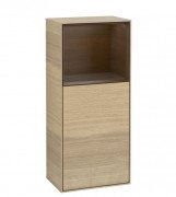 Шафка для ванної Villeroy & Boch Finion 41,8х93,6х27 см петлі зліва з підсвічуванням ДСП шпон дуба/шпон волоського горіха F520GNPC
