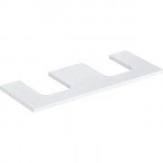 Столешница Geberit One 120x3x47 см с двойным вырезом ДСП белый матовый 505.335.00.2