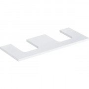 Столешница Geberit One 120x3x47 см с двойным вырезом ДСП белый глянцевый 505.335.00.1