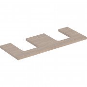 Столешница Geberit One 120x3x47 см с двойным вырезом ДСП дуб 505.335.00.5