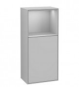 Шафка для ванної Villeroy & Boch Finion 41,8х93,6х27 см петлі праворуч з підсвічуванням МДФ світло-сірий матовий лак F530GJGJ