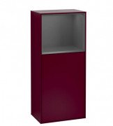 Шафка для ванної Villeroy & Boch Finion 41,8х93,6х27 см петлі праворуч з підсвічуванням МДФ півонія матовий лак/антрацит матовий лак F530GKHB