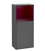 Шафка для ванної Villeroy & Boch Finion 41,8х93,6х27 см петлі праворуч з підсвічуванням МДФ антрацит матовий лак/півон матовий лак F530HBGK