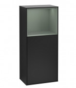 Шафка для ванної Villeroy & Boch Finion 41,8х93,6х27 см петлі праворуч з підсвічуванням МДФ чорний матовий лак/оливковий матовий лак F530GMPD