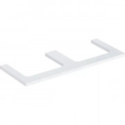 Столешница Geberit One 120x3x47 см с двойным вырезом ДСП белый матовый 505.345.00.2