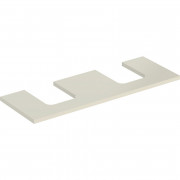 Столешница Geberit One 135x3x47 см с двойным вырезом ДСП песочно-серый глянцевый 505.276.00.4