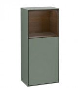 Шкафчик для ванной Villeroy & Boch Finion 41,8х93,6х27 см петли справа с подсветкой МДФ оливковый матовый лак/шпон грецкого ореха F530GNGM