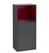 Шафка для ванної Villeroy & Boch Finion 41,8х93,6х27 см петлі праворуч з підсвічуванням МДФ темно-синій матовий лак/півон матовий лак F530HBHG