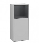 Шафка для ванної Villeroy & Boch Finion 41,8х93,6х27 см петлі праворуч з підсвічуванням МДФ світло-сірий матовий лак/темно-синій матовий лак F530HGGJ