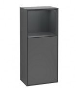 Шкафчик для ванной Villeroy & Boch Finion 41,8х93,6х27 см петли справа с подсветкой МДФ антрацит матовый лак/темно-синий матовый лак F530HGGK