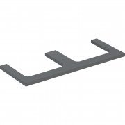 Столешница Geberit One 120x3x47 см с двойным вырезом ДСП лава матовый 505.345.00.3