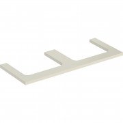 Столешница Geberit One 120x3x47 см с двойным вырезом ДСП песочно-серый глянцевый 505.345.00.4