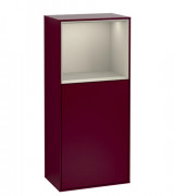 Шафка для ванної Villeroy & Boch Finion 41,8х93,6х27 см петлі праворуч з підсвічуванням МДФ півонія матовий лак/пісок матовий лак F530HHHB