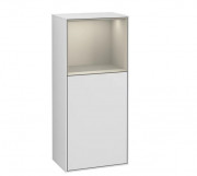 Шкафчик для ванной Villeroy & Boch Finion 41,8х93,6х27 см петли справа с подсветкой МДФ белый матовый лак/песок матовый лак F530HHMT