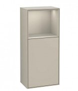 Шафка для ванної Villeroy & Boch Finion 41,8х93,6х27 см петлі праворуч з підсвічуванням МДФ пісок матовий лак F530HHHH