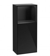 Шафка для ванної Villeroy & Boch Finion 41,8х93,6х27 см петлі праворуч з підсвічуванням МДФ глянсовий чорний лак/чорний матовий лак F530PDPH