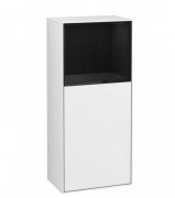 Шафка для ванної Villeroy & Boch Finion 41,8х93,6х27 см петлі праворуч з підсвічуванням МДФ білий глянцевий лак/глянцевий чорний лак F530PHGF