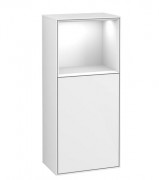 Шкафчик для ванной Villeroy & Boch Finion 41,8х93,6х27 см петли справа с подсветкой МДФ глянцевый белый лак G530GFGF