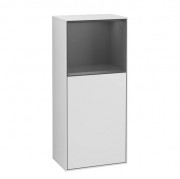 Шкафчик для ванной Villeroy & Boch Finion 41,8х93,6х27 см петли справа с подсветкой МДФ белый матовый лак/антрацит матовый лак G530GKMT