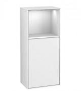 Шафка для ванної Villeroy & Boch Finion 41,8х93,6х27 см петлі праворуч з підсвічуванням МДФ глянсовий білий лак/білий матовий лак G530MTGF
