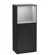 Шафка для ванної Villeroy & Boch Finion 41,8х93,6х27 см петлі праворуч з підсвічуванням МДФ чорний матовий лак/світло-сірий матовий лак G530GJPD