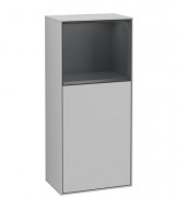 Шкафчик для ванной Villeroy & Boch Finion 41,8х93,6х27 см петли справа с подсветкой МДФ светло-серый матовый лак/темно-синий матовый лак G530HGGJ