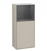 Шафка для ванної Villeroy & Boch Finion 41,8х93,6х27 см петлі праворуч з підсвічуванням МДФ пісок матовий лак/антрацит матовий лак G530GKHH