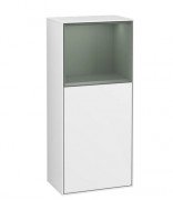 Шкафчик для ванной Villeroy & Boch Finion 41,8х93,6х27 см петли справа с подсветкой МДФ глянцевый белый лак/оливковый матовый лак G530GMGF