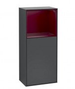 Шафка для ванної Villeroy & Boch Finion 41,8х93,6х27 см петлі праворуч з підсвічуванням МДФ темно-синій матовий лак/півон матовий лак G530HBHG