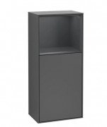 Шафка для ванної Villeroy & Boch Finion 41,8 х93, 6х27 см петлі праворуч з підсвічуванням МДФ антрацит матовий лак/темно-синій матовий лак G530HGGK