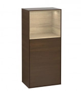 Шафка для ванної Villeroy & Boch Finion 41,8х93,6х27 см петлі праворуч з підсвічуванням ДСП шпон волоського горіха/шпон дуба G530PCGN