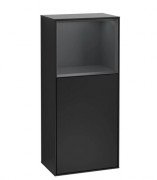 Шафка для ванної Villeroy & Boch Finion 41,8 х93, 6х27 см петлі праворуч з підсвічуванням МДФ чорний матовий лак/темно-синій матовий лак G530HGPD