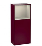 Шафка для ванної Villeroy & Boch Finion 41,8х93,6х27 см петлі праворуч з підсвічуванням МДФ півонія матовий лак/пісок матовий лак G530HHHB