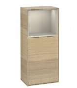 Шафка для ванної Villeroy & Boch Finion 41,8х93,6х27 см петлі праворуч з підсвічуванням ДСП шпон дуба/пісок матовий лак G530HHPC