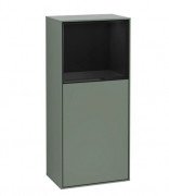 Шафка для ванної Villeroy & Boch Finion 41,8х93,6х27 см петлі праворуч з підсвічуванням МДФ оливковий матовий лак/глянцевий чорний лак G530PHGM