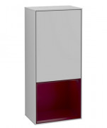 Шафка для ванної Villeroy & Boch Finion 41,8х93,6х27 см петлі зліва з підсвічуванням МДФ світло-сірий матовий лак/півон матовий лак F540HBGJ