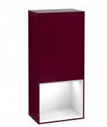 Шафка для ванної Villeroy & Boch Finion 41,8х93,6х27 см петлі зліва з підсвічуванням МДФ півонія матовий лак/глянцевий білий лак F540GFHB