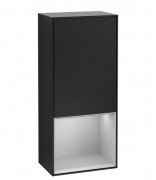 Шафка для ванної Villeroy & Boch Finion 41,8х93,6х27 см петлі зліва з підсвічуванням МДФ чорний матовий лак/світло-сірий матовий лак F540GJPD