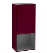 Шафка для ванної Villeroy & Boch Finion 41,8х93,6х27 см петлі зліва з підсвічуванням МДФ півонія матовий лак/антрацит матовий лак F540GKHB