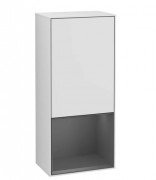 Шафка для ванної Villeroy & Boch Finion 41,8х93,6х27 см петлі зліва з підсвічуванням МДФ білий матовий лак/антрацит матовий лак F540GKMT