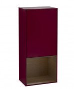 Шафка для ванної Villeroy & Boch Finion 41,8х93,6х27 см петлі зліва з підсвічуванням МДФ півонія матовий лак/шпон волоського горіха F540GNHB