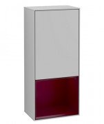 Шафка для ванної Villeroy & Boch Finion 41,8х93,6х27 см петлі зліва з підсвічуванням МДФ світло-сірий матовий лак/півон матовий лак F540HBGJ