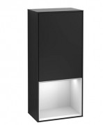 Шафка для ванної Villeroy & Boch Finion 41,8х93,6х27 см петлі зліва з підсвічуванням МДФ чорний матовий лак/білий матовий лак F540MTPD