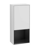 Шкафчик для ванной Villeroy & Boch Finion 41,8х93,6х27 см петли слева с подсветкой МДФ белый матовый лак/черный матовый лак F540PDMT